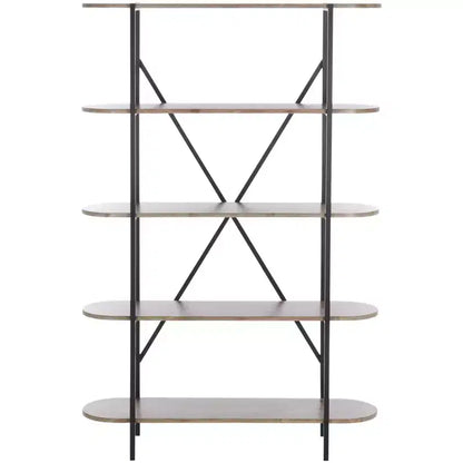 Figaro 4 Tier Bookcase - ETG4201 - Brown/Black - Safavieh