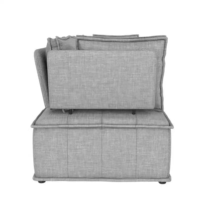Chaise d'angle modulaire Darcy de DHP, lin gris
