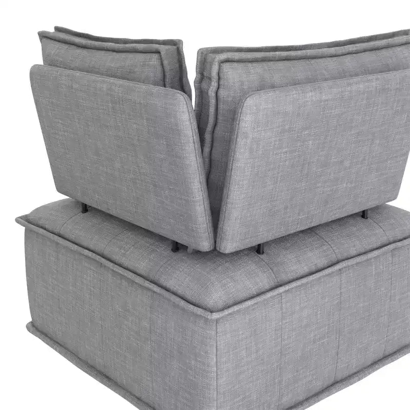 Chaise d'angle modulaire Darcy de DHP, lin gris