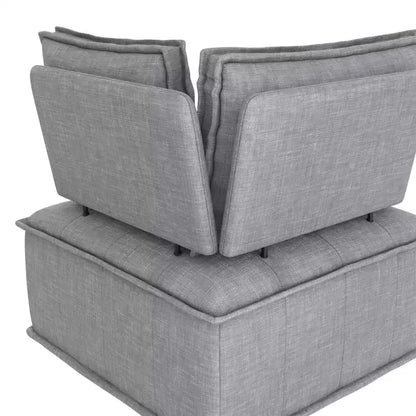 Chaise d'angle modulaire Darcy de DHP, lin gris