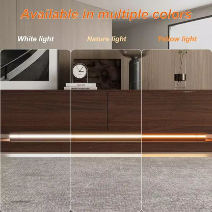 Meuble TV multifonctionnel contemporain Famapy, centre de divertissement, console multimédia avec éclairage LED réglable, tiroirs de rangement et étagères de présentation