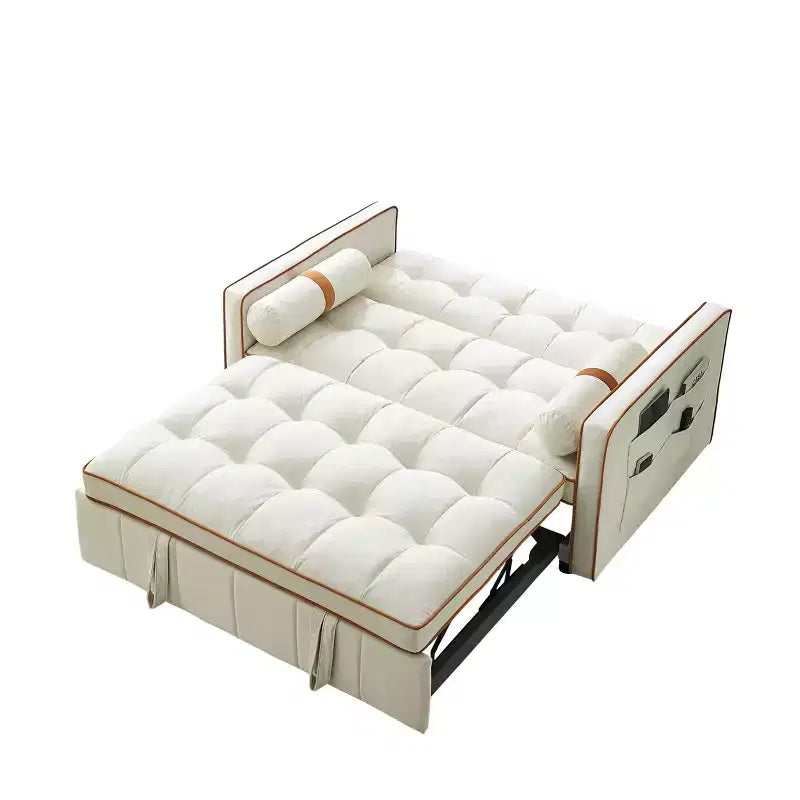 78.75 Reclining Sofa Bed - L-Shaped Sectional with USB Charging, Storage, & Arm Pocket