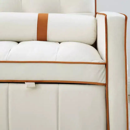 Canapé-lit inclinable 78,75 po - Sectionnel en L avec chargement USB, rangement et pochette de bras
