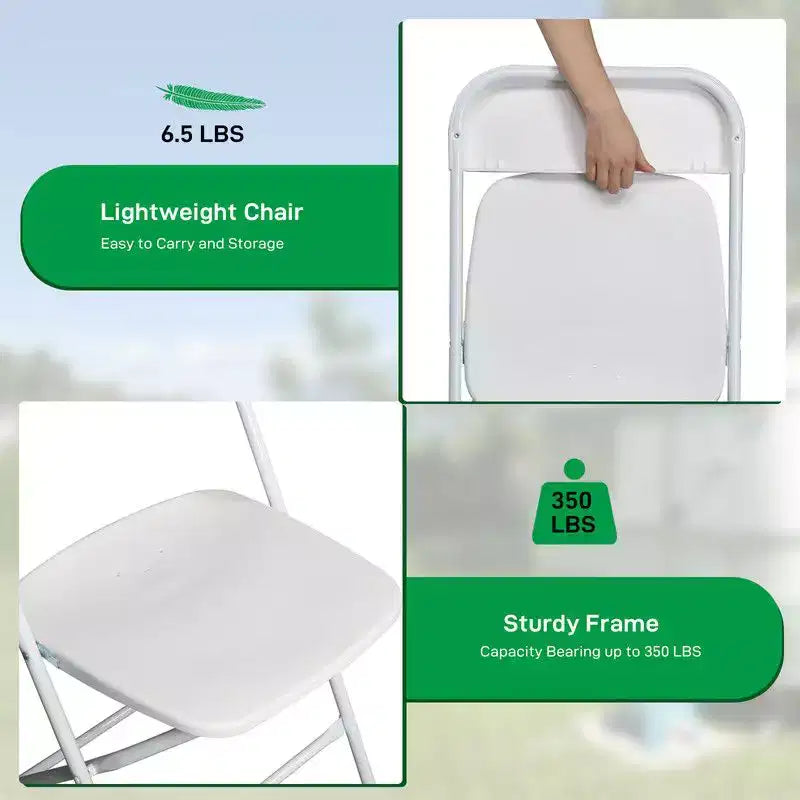 Karl Home | Chaise pliante en plastique (lot de 10)