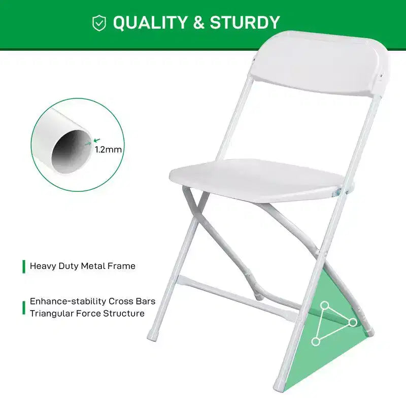 Karl Home | Chaise pliante en plastique (lot de 10)