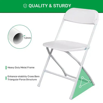 Karl Home | Chaise pliante en plastique (lot de 10)