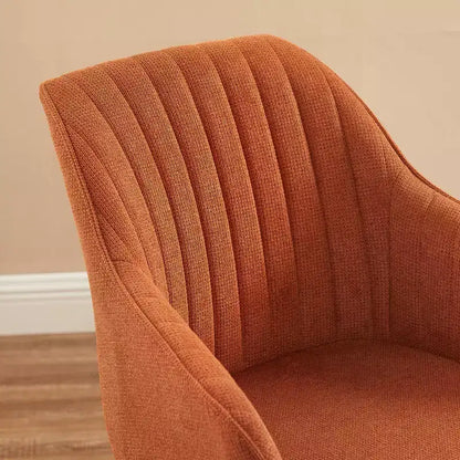 Fauteuil pivotant Art Leon confortable en tissu avec pieds en chêne massif