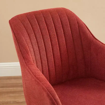Fauteuil pivotant Art Leon confortable en tissu avec pieds en chêne massif