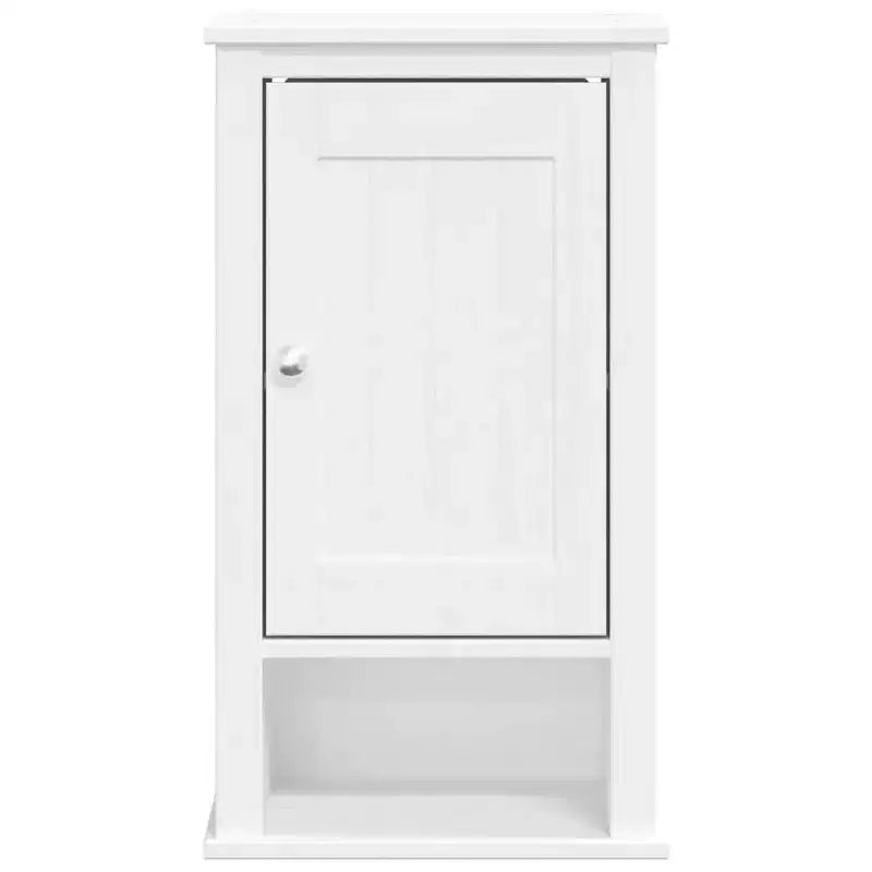 vidaXL Meuble Haut de Salle de Bain, Armoire à Pharmacie Murale avec Portes, Armoire de Rangement pour Salle de Bain Buanderie, Pin Massif Blanc Berg