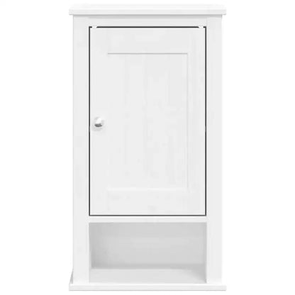 vidaXL Meuble Haut de Salle de Bain, Armoire à Pharmacie Murale avec Portes, Armoire de Rangement pour Salle de Bain Buanderie, Pin Massif Blanc Berg