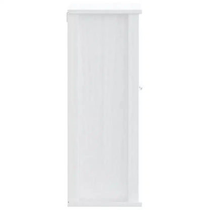 vidaXL Meuble Haut de Salle de Bain, Armoire à Pharmacie Murale avec Portes, Armoire de Rangement pour Salle de Bain Buanderie, Pin Massif Blanc Berg