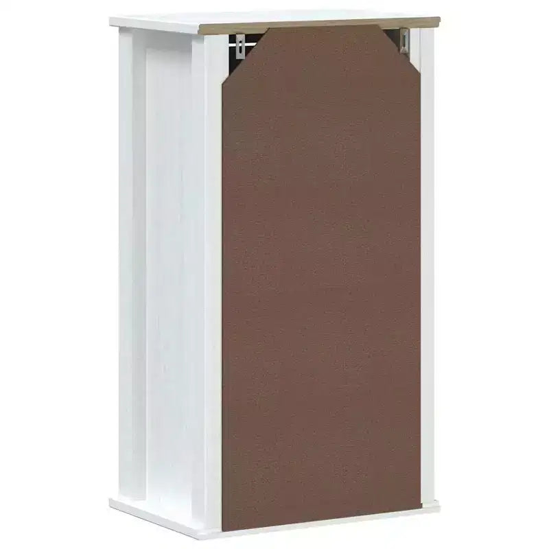 vidaXL Meuble Haut de Salle de Bain, Armoire à Pharmacie Murale avec Portes, Armoire de Rangement pour Salle de Bain Buanderie, Pin Massif Blanc Berg