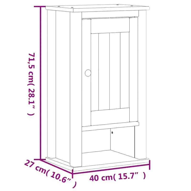 vidaXL Meuble Haut de Salle de Bain, Armoire à Pharmacie Murale avec Portes, Armoire de Rangement pour Salle de Bain Buanderie, Pin Massif Blanc Berg