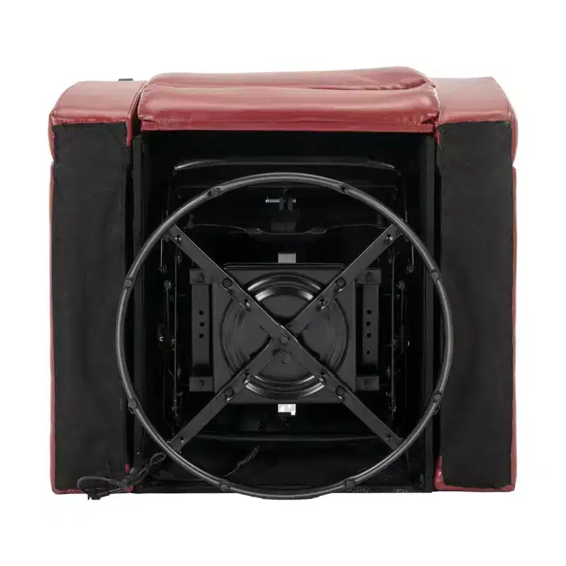 Fauteuil inclinable électrique pivotant 270° en similicuir avec tablette, support de téléphone, port USB et fonction bascule pour un confort home cinéma