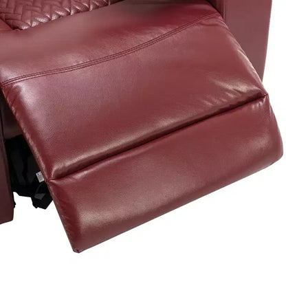 Fauteuil inclinable électrique pivotant 270° en similicuir avec tablette, support de téléphone, port USB et fonction bascule pour un confort home cinéma