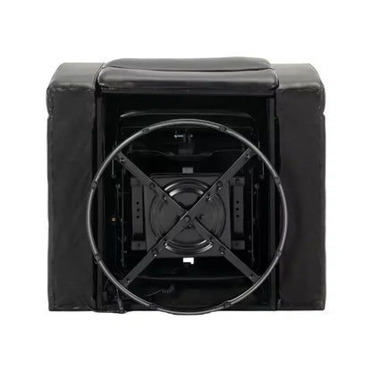 Fauteuil inclinable électrique pivotant 270° en similicuir avec tablette, support de téléphone, port USB et fonction bascule pour un confort home cinéma