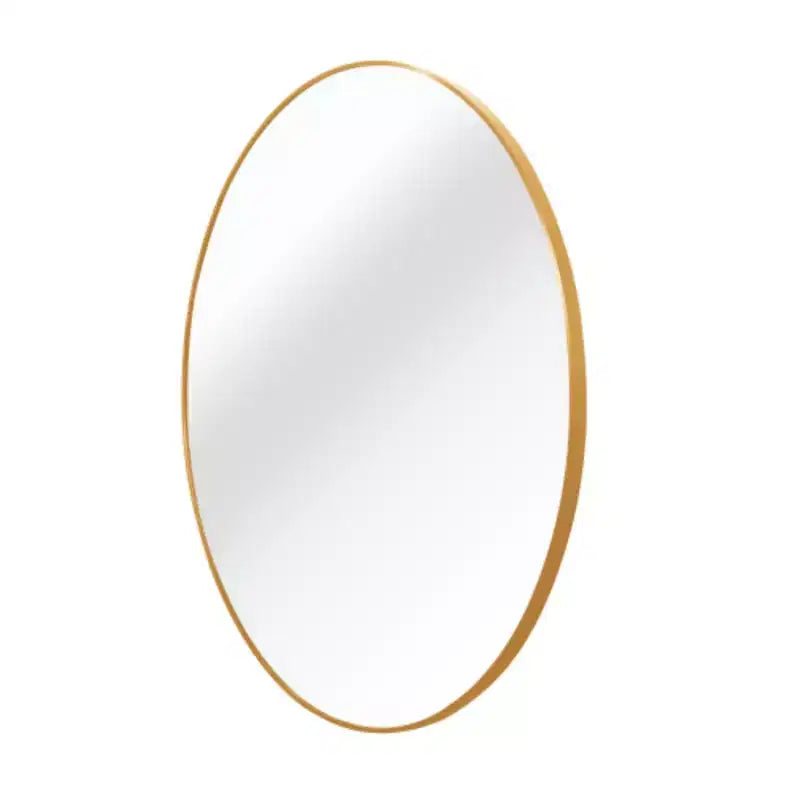 Miroir de salle de bain rond doré de 20 pouces élégant en métal avec une construction durable et une finition épurée