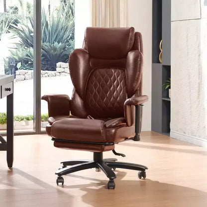 Fauteuil de bureau inclinable confortable Bestier, fauteuil de bureau robuste avec repose-pieds, fauteuil de bureau de direction inclinable avec soutien lombaire réglable