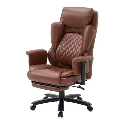 Fauteuil de bureau inclinable confortable Bestier, fauteuil de bureau robuste avec repose-pieds, fauteuil de bureau de direction inclinable avec soutien lombaire réglable