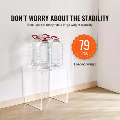 VEVOR Table d'appoint en acrylique, Table d'appoint en lucite en forme de C, Table d'appoint transparente en acrylique pour boissons, aliments, collations, utilisée dans le salon, la chambre et le bureau.