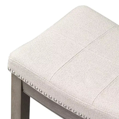 Maven Lane Sophia Tabouret de comptoir sans dossier avec revêtement en tissu 66 cm