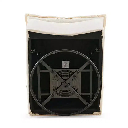 Fauteuil pivotant Okak Chenille à 360 degrés avec coussin amovible, canapé simple rembourré confortable pour salon, bureau, salle de détente