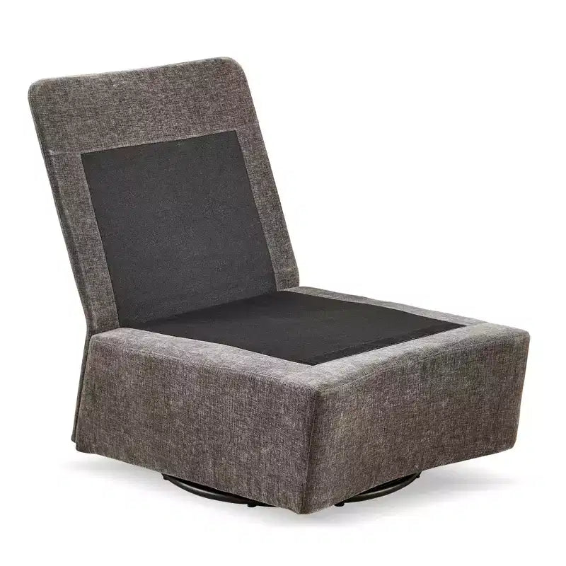 Fauteuil pivotant Okak Chenille à 360 degrés avec coussin amovible, canapé simple rembourré confortable pour salon, bureau, salle de détente
