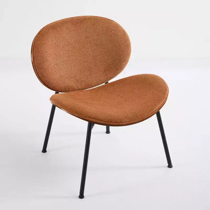 Chaise Okak Mid-Century Modern Shell, Chaise d'appoint sans accoudoirs en cuir PU noir et finition noyer pour salon, bureau