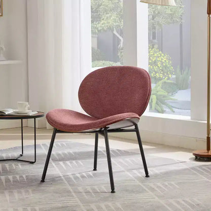 Chaise Okak Mid-Century Modern Shell, Chaise d'appoint sans accoudoirs en cuir PU noir et finition noyer pour salon, bureau
