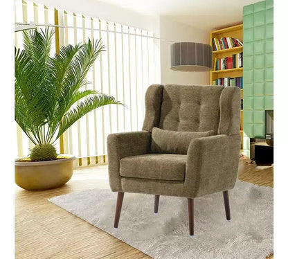 Okak Accent Chairs for Bedroom, Mid Century Modern Accent Chair, Teddy Fabric Chairs Comfy Reading Chair, Lounge Arm Chairs Armchair