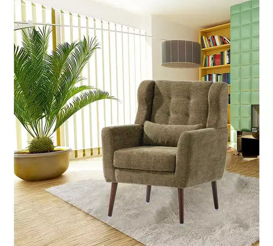 Okak Accent Chairs for Bedroom, Mid Century Modern Accent Chair, Teddy Fabric Chairs Comfy Reading Chair, Lounge Arm Chairs Armchair