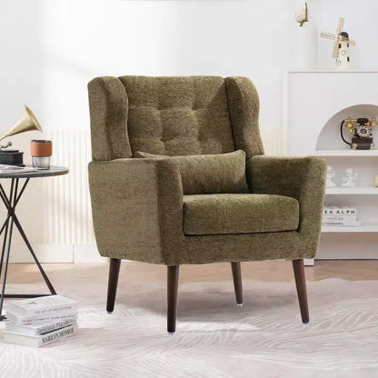 Chaises d'appoint Okak pour chambre à coucher, chaise d'appoint moderne du milieu du siècle, chaises en tissu peluche confortables, fauteuils de lecture, fauteuil de salon