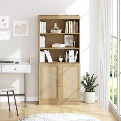 Meuble de rangement 31 x 67 en bois noir avec 4 étagères réglables, meuble de rangement bibliothèque ouverte