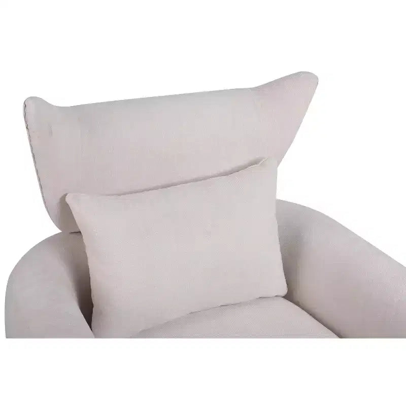 Fauteuil pivotant Okak 360°, fauteuil classique du milieu du siècle avec base en métal doré pour salon