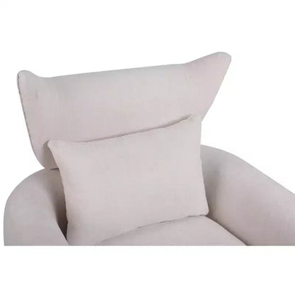 Fauteuil pivotant Okak 360°, fauteuil classique du milieu du siècle avec base en métal doré pour salon