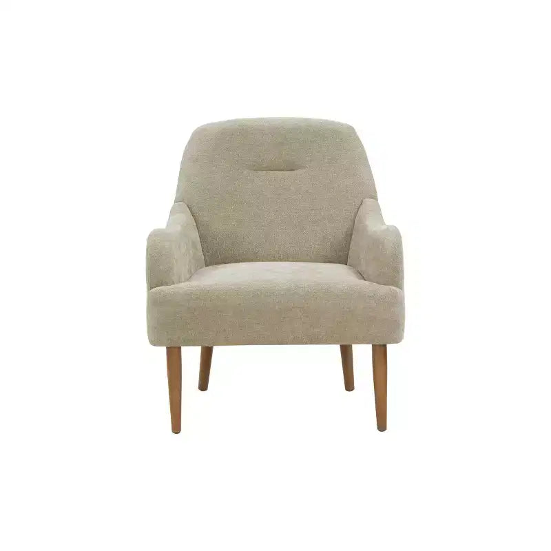 Fauteuil d'appoint moderne Okak, Fauteuil en chenille, Fauteuil d'appoint de style moderne avec pieds en bois, Design confortable pour salon, chambre à coucher