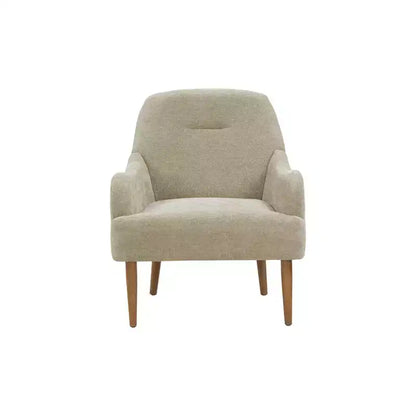 Fauteuil d'appoint moderne Okak, Fauteuil en chenille, Fauteuil d'appoint de style moderne avec pieds en bois, Design confortable pour salon, chambre à coucher