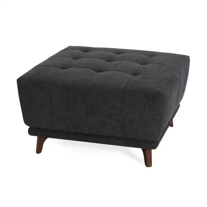 Christopher Knight Home Janelle Pouf carré capitonné en caoutchouc contemporain