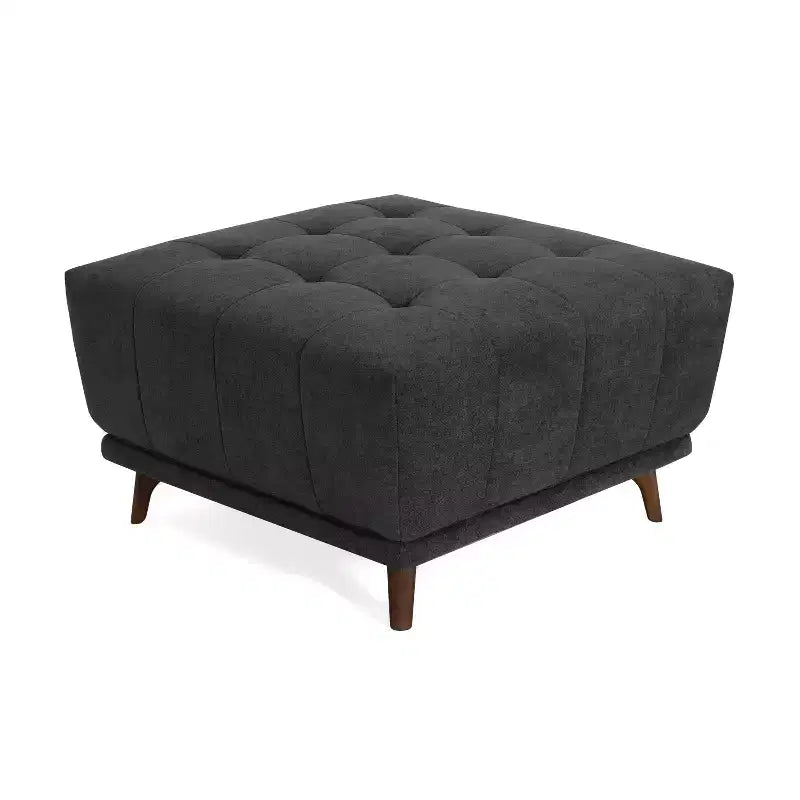 Christopher Knight Home Janelle Pouf carré capitonné en caoutchouc contemporain