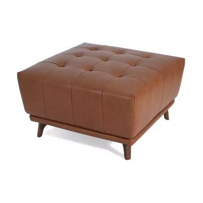 Christopher Knight Home Janelle Pouf carré capitonné en caoutchouc contemporain