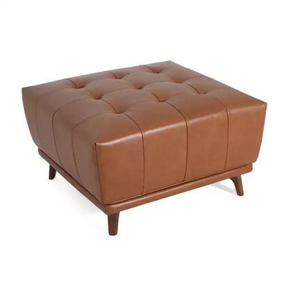 Christopher Knight Home Janelle Pouf carré capitonné en caoutchouc contemporain