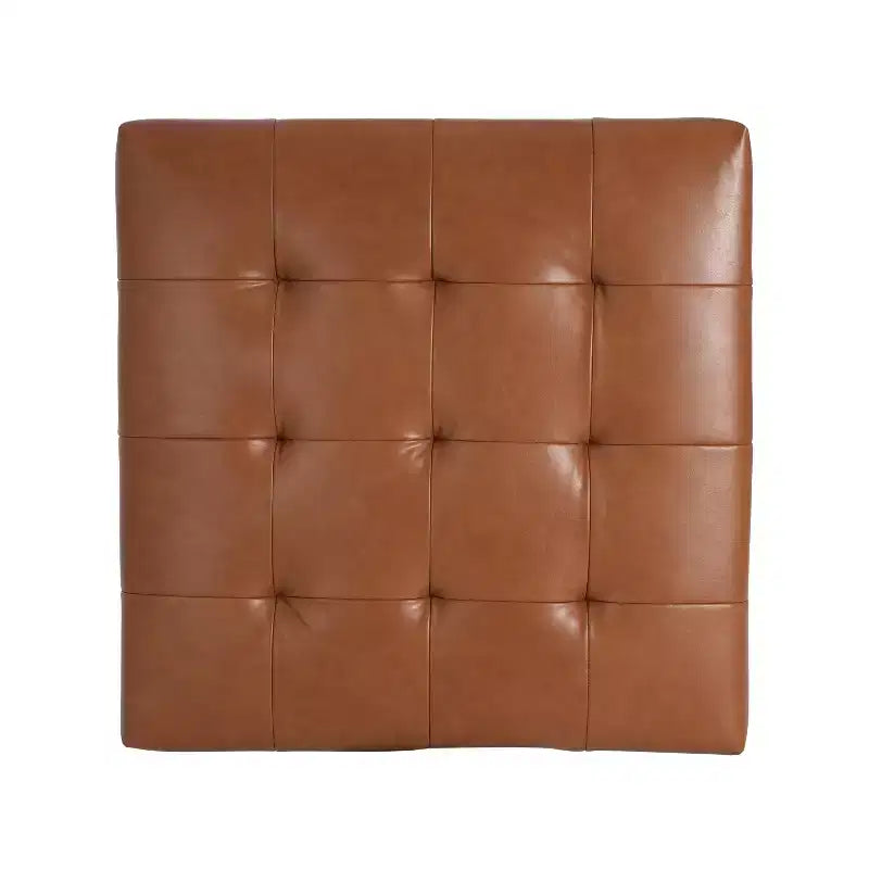 Christopher Knight Home Janelle Pouf carré capitonné en caoutchouc contemporain