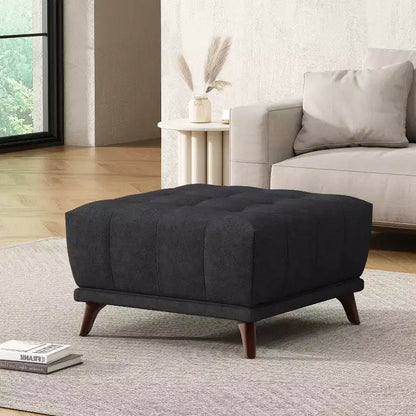 Christopher Knight Home Janelle Pouf carré capitonné en caoutchouc contemporain