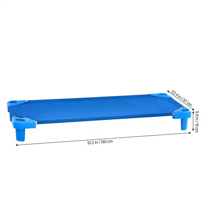 Lit d'enfant empilable VEVOR, lot de 4, lits de sieste portables pour tout-petits, lits de garderie de taille standard 132 cm (L) x 58,4 cm (l) pour enfants, lits de garderie pour salle de classe préscolaire