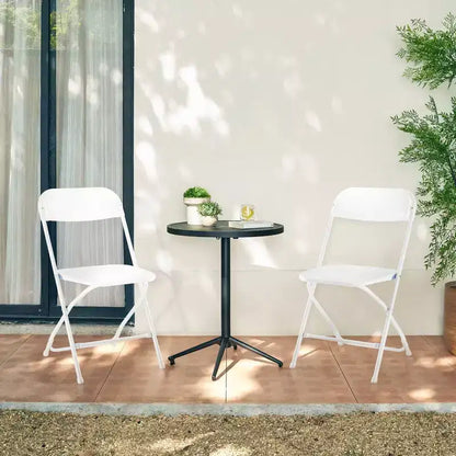 JIONJOY Lot de 10 chaises pliantes robustes en métal et plastique, supportent jusqu'à 150 kg