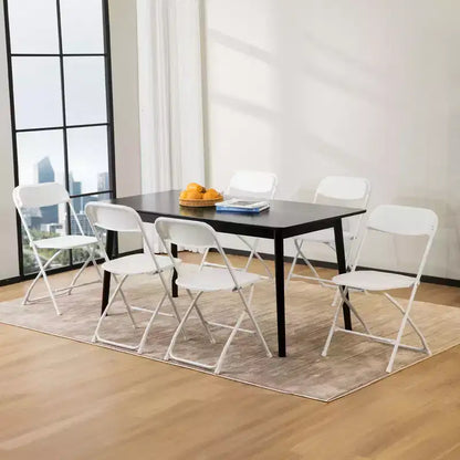 JIONJOY Lot de 10 chaises pliantes robustes en métal et plastique, supportent jusqu'à 150 kg