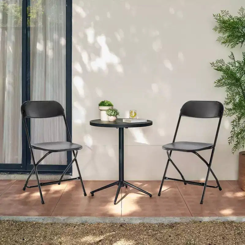 JIONJOY Lot de 10 chaises pliantes robustes en métal et plastique, supportent jusqu'à 150 kg