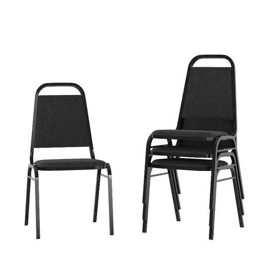 Flash Furniture 4 Pack HERCULES Series Trapezoidal Back Stacking Banquet Chair