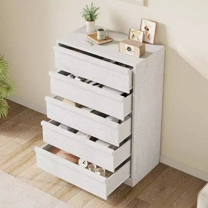 Commode Acekool 5/7 tiroirs en bois, meuble de rangement spacieux, chambre moderne, salon, entrée
