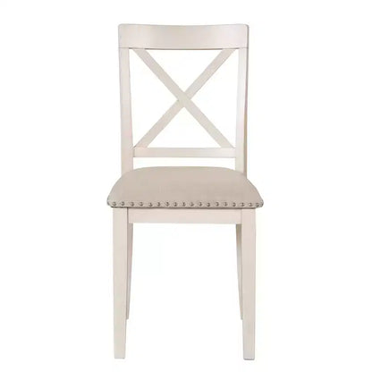 Ensemble de salle à manger rond 5 pièces Whisen avec 4 chaises